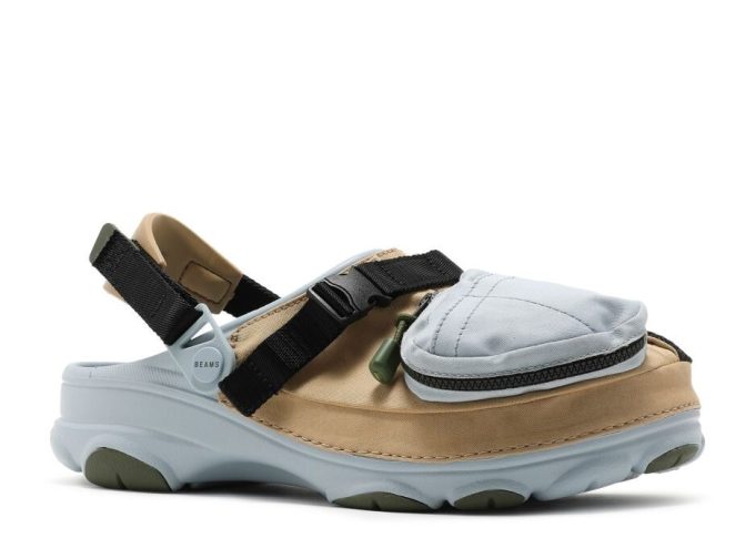 BEAMS x Classic All Terrain Outdoor Clog w kolorze Khaki Grey