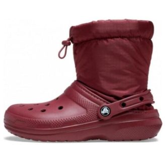 Buty Crocs Classic Lined Neo Puff w kolorze czerwonym 206630-612
