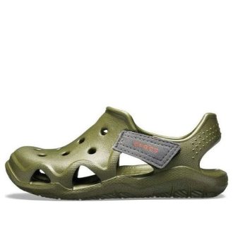 Buty Crocs (GS) Swiftwater Wave „Oliwkowo-zielone” 204021-309