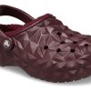 Chłodaki Crocs Lined Geometryczne „Dark Cherry” 210069-6WD