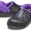 Crocs Baya Lined Fuzz Strap Clogs „Black Purple” 20663309V