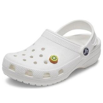 Crocs Classic Charm Kiwi Slice Clogs „White” 21SF10008477