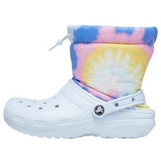 Crocs Classic Lined Neo Puff Boots „Tie Dye Mineral Blue” 207328-002
