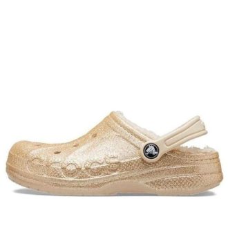 Crocs (GS) Baya Lined Glitter Clogs „Gold” 207656-11S