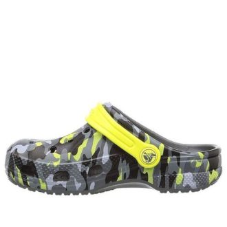 Crocs (GS) Baya Seasonal Graphic Clogs „Grey Black Yellow” 205484-0DA