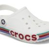 Crocs (GS) Bayaband Rainbow Glitter Clogs „Biało-Czerwone” 209731-100