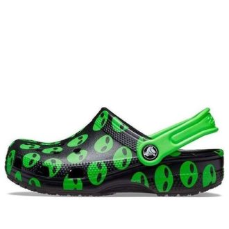 Crocs (GS) Classic Easy Icon Clogs „Czarno-zielone” 207599-001