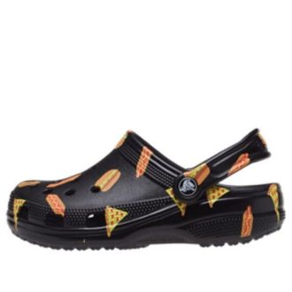 Crocs (GS) Classic Food Print Clogs „Czarno-żółte” 207150-001