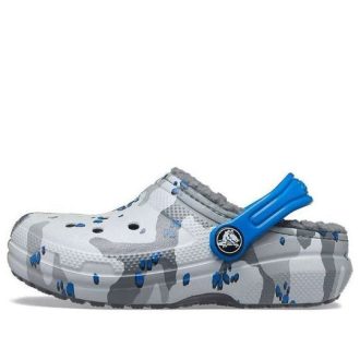 Crocs (GS) Classic Lined Camo Clogs „Grey White Blue” 207323-0EF