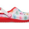 Crocs (GS) Classic Lined Elevated Sweethearts Clogs „Red White” 207738-119