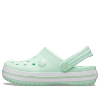 Crocs (GS) Crocband Clogs „Miętowo-zielone białe” 204537-3TI