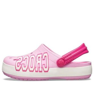 Crocs (GS) Crocband Logo Clogs „Różowo-Białe” 205533-6I2