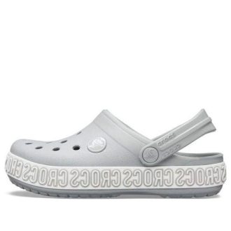 Crocs (GS) Crocband Logo Mania Clogs „Grey Silver” 205992-00J
