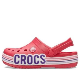 Crocs (GS) Crocband Logo Stripe Clogs „Red White” 206345-611