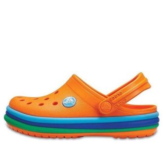 Crocs (GS) Crocband Rainbow Band Clogs „Pomarańczowo-niebieski” 205205-80O