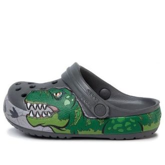Crocs (GS) Fun Lab Dino Band Lights Clogs „Grey Green” 206157-0DA