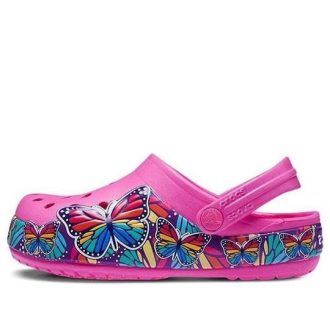 Crocs (GS) Fun Lab Multi Butterfly Band Light Clogs w kolorze różowo-niebieskim 206158-6QQ