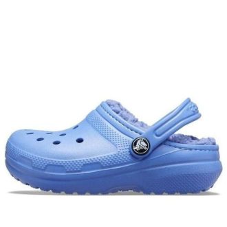 Crocs (GS) Klasyczne Chodaki z Podszewką „Niebieskie” 203506-434