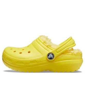 Crocs (GS) Klasyczne Chodaki z Podszewką „Żółte” 203506-7C1