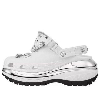 Crocs Mega Crush Clogs „Biało-srebrne” 209357-100