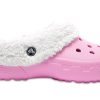 Crocs Mommoth Evo Clog Lekkie, odporne na zużycie, ciepłe, sportowe kapcie w kolorze różowym 12878-6U5