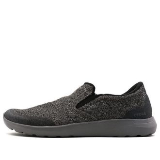 Crocs Outdoor Lekkie, oddychające, wygodne, sportowe buty casualowe w kolorze czarno-szarym „Black Grey” 203977-05M