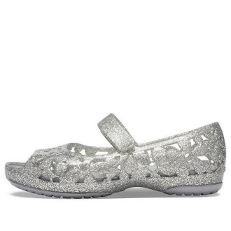 Crocs (PS) Isabella Flower Flat „Silver” 205461-040