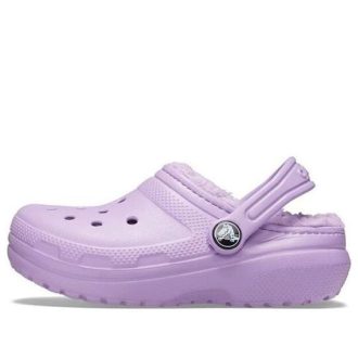 Crocs (TD) Klasyczne chodaki z podszewką Crocs „Fioletowe” 207009-5PR