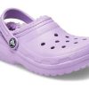 Crocs (TD) Klasyczne chodaki z podszewką Crocs „Fioletowe” 207009-5PR