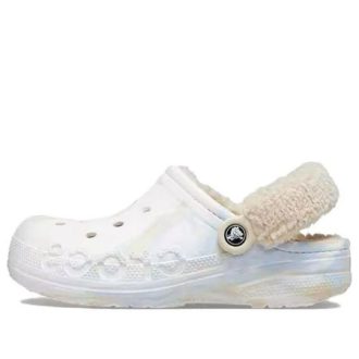 Crocs (WMNS) Baya Lined Fuzz Strap Marbled Clog „White Multi” 209241