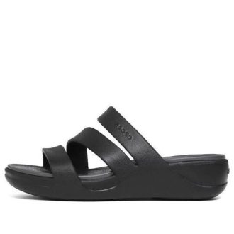 Crocs (WMNS) Boca Strappy Wedge Sandals „Black” 207434-001