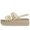 Crocs (WMNS) Brooklyn Strappy Low Wedge „Bone” 206751-2Y2