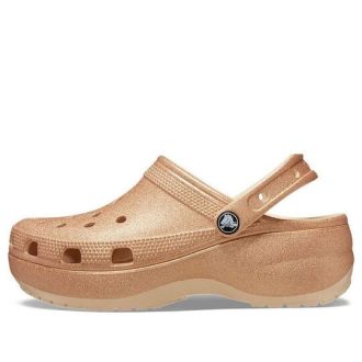 Crocs (WMNS) Klasyczne brokatowe chodaki „Pomarańczowe” 207241-2DS