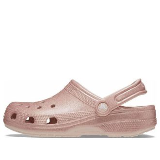 Crocs (WMNS) Klasyczne brokatowe chodaki „Różowe” 205942-6WV