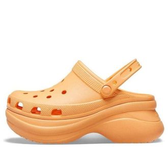 Crocs (WMNS) Klasyczne chodaki Retro Crocs Gruba podeszwa Pomarańczowe małe sandały wieloryb 206302-801