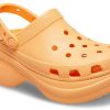 Crocs (WMNS) Klasyczne chodaki Retro Crocs Gruba podeszwa Pomarańczowe małe sandały wieloryb 206302-801