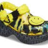 Crocs (WMNS) Klasyczne chodaki Smiling Face Stylowe płaskie sportowe żółte sandały 207271-90H