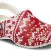 Crocs (WMNS) Klasyczny świąteczny sweter z grafiką „Czerwono-biały” 209237-90H