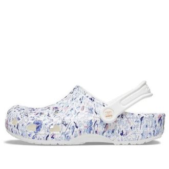 Crocs (WMNS) Liberty London x Crocs Classic Clog Beach Flowers Białe Sandały 206447-97E
