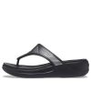 Crocs (WMNS) Monterey Metallic Stylowe Czarne Kapcie 206850-001