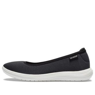 Crocs (WMNS) Reviva Cozy Oddychające Niskie Buty Sportowe Athleisure Casual Czarno Białe 205880-066