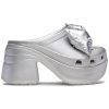 Crocs (WMNS) Siren Metallic Bow Clogs „Silver” 210050-0P1