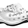 Crocs x MCM Mega Crush Clogs „Biało-srebrne” MEXDAMM08WT