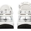 Crocs x MCM Mega Crush Clogs „Biało-srebrne” MEXDAMM08WT