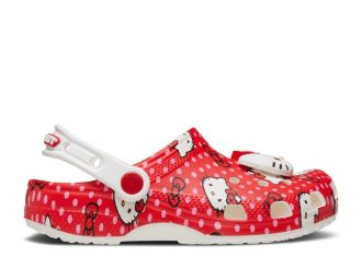 Hello Kitty x Classic Clog Toddler w czerwone kropki
