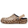 Kapcie Crocs Baya Lined Clog z nadrukiem w panterkę 205975-98R