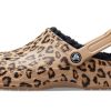 Kapcie Crocs Baya Lined Clog z nadrukiem w panterkę 205975-98R