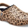 Kapcie Crocs Baya Lined Clog z nadrukiem w panterkę 205975-98R