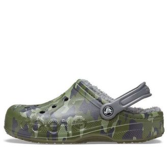 Klapki Crocs Baya Lined Clog Printing z polaru unisex w kamuflażu 205975-97G