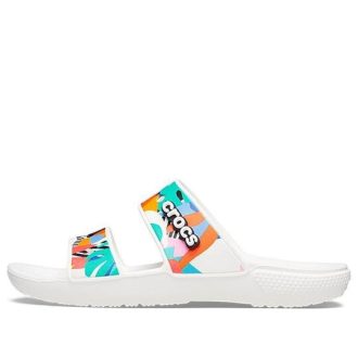Klapki Crocs Classic Clog Cozy Unisex White Multi-Color w kolorze białym 207856-94S